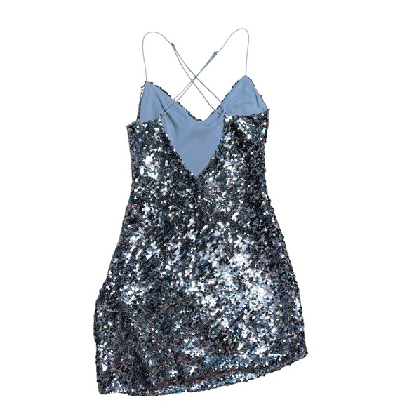 For Love & Lemons Multi Colored Showtime Sequin Mini Dress Womens XS - Picture 8 of 8